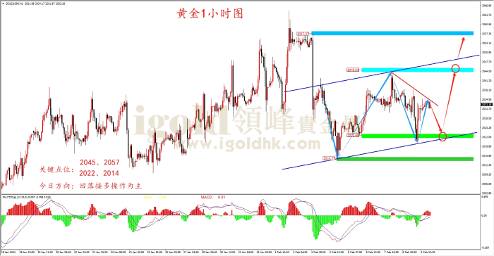 2024年2月9日黄金走势图