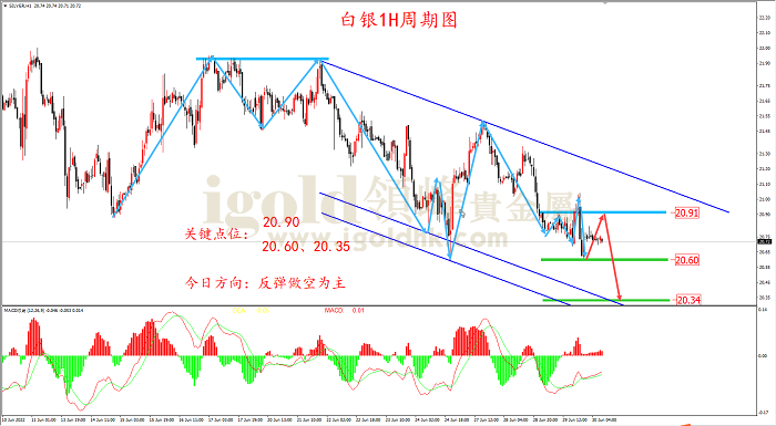 2022年6月30日白银走势图